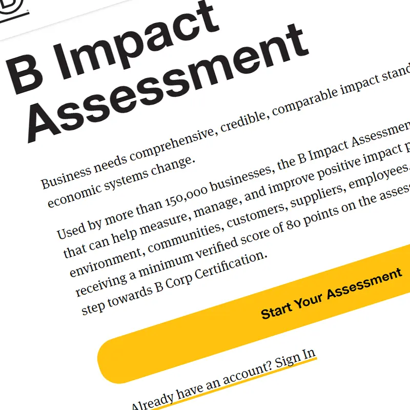 B Corp - B Impact Assessment
